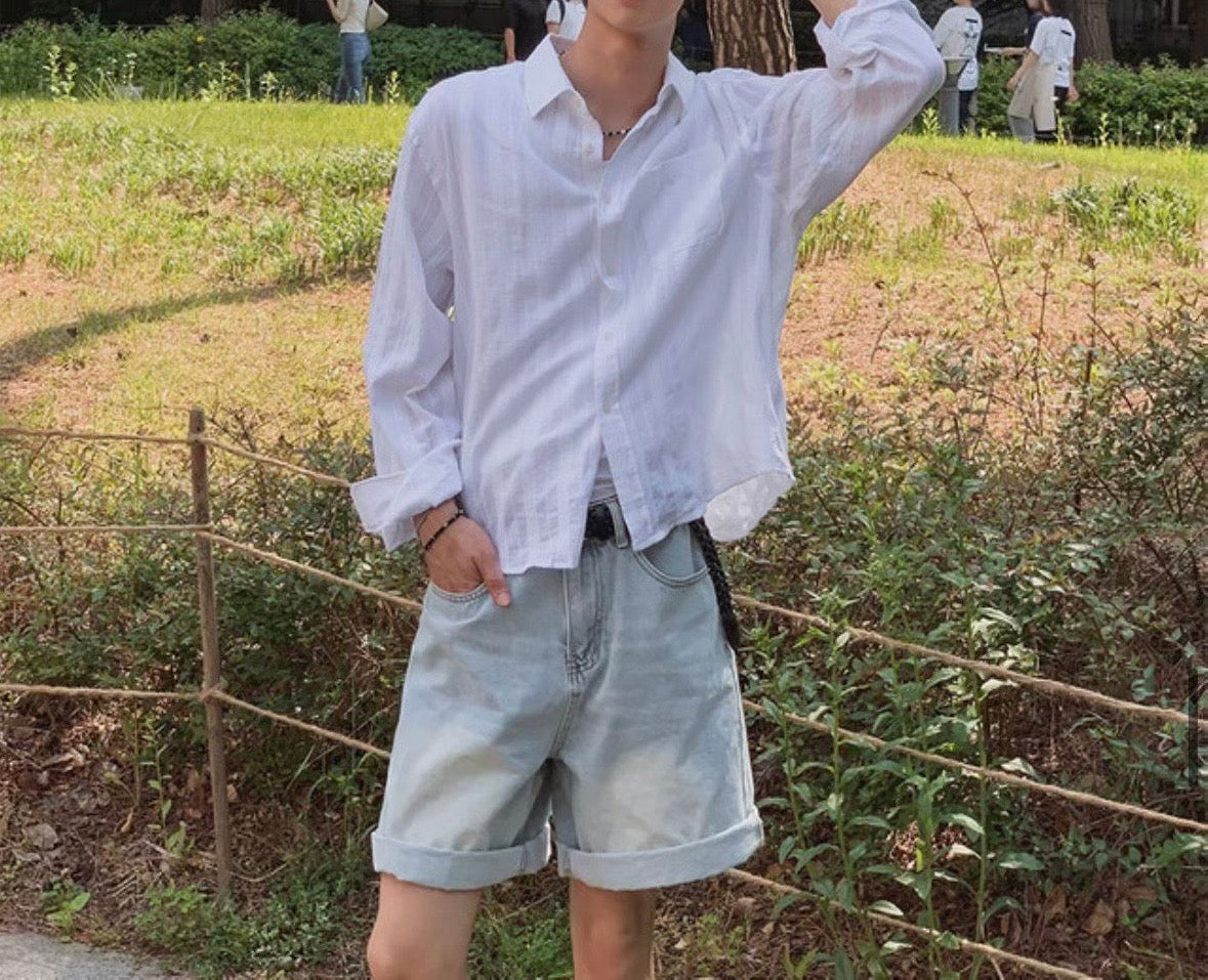 直紋理輕襯衫