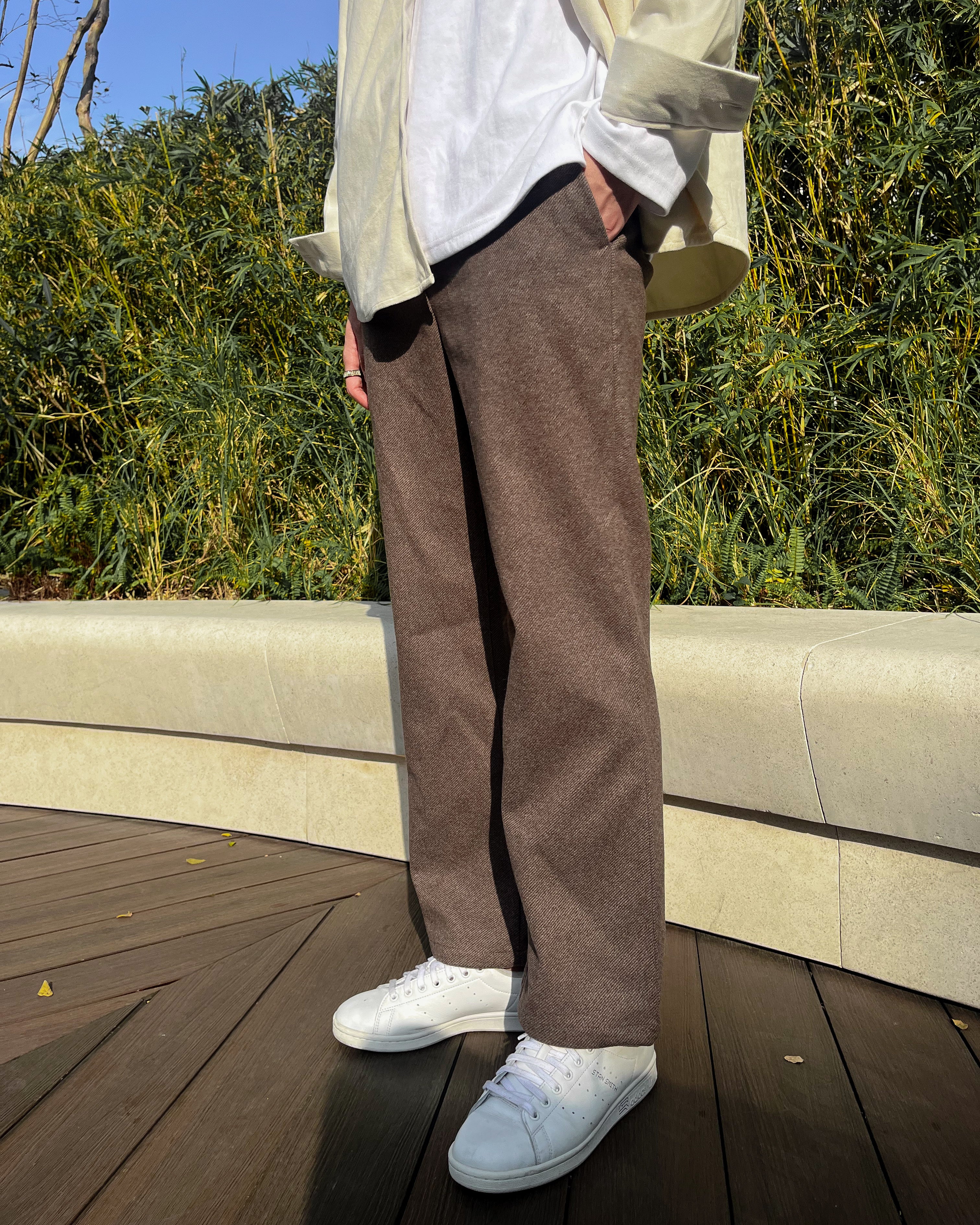 挺身超舒適長褲 - 啡色