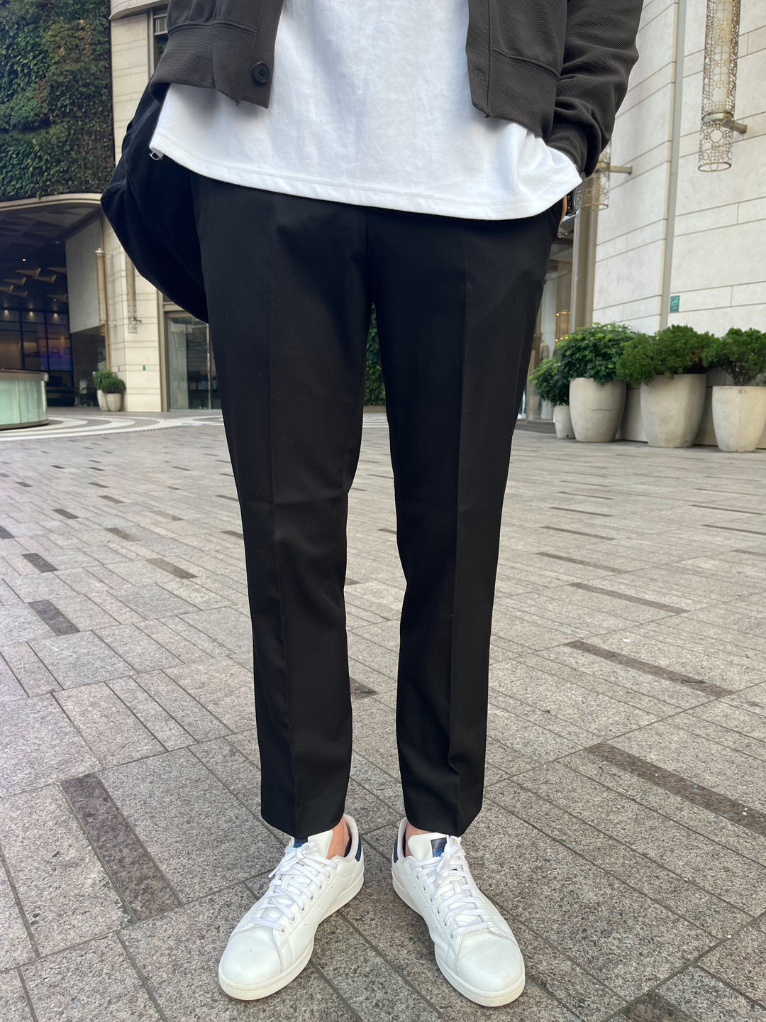 現貨 黑色直腳長褲