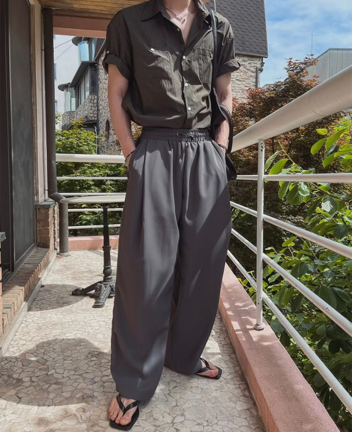 落地基本款透氣長褲