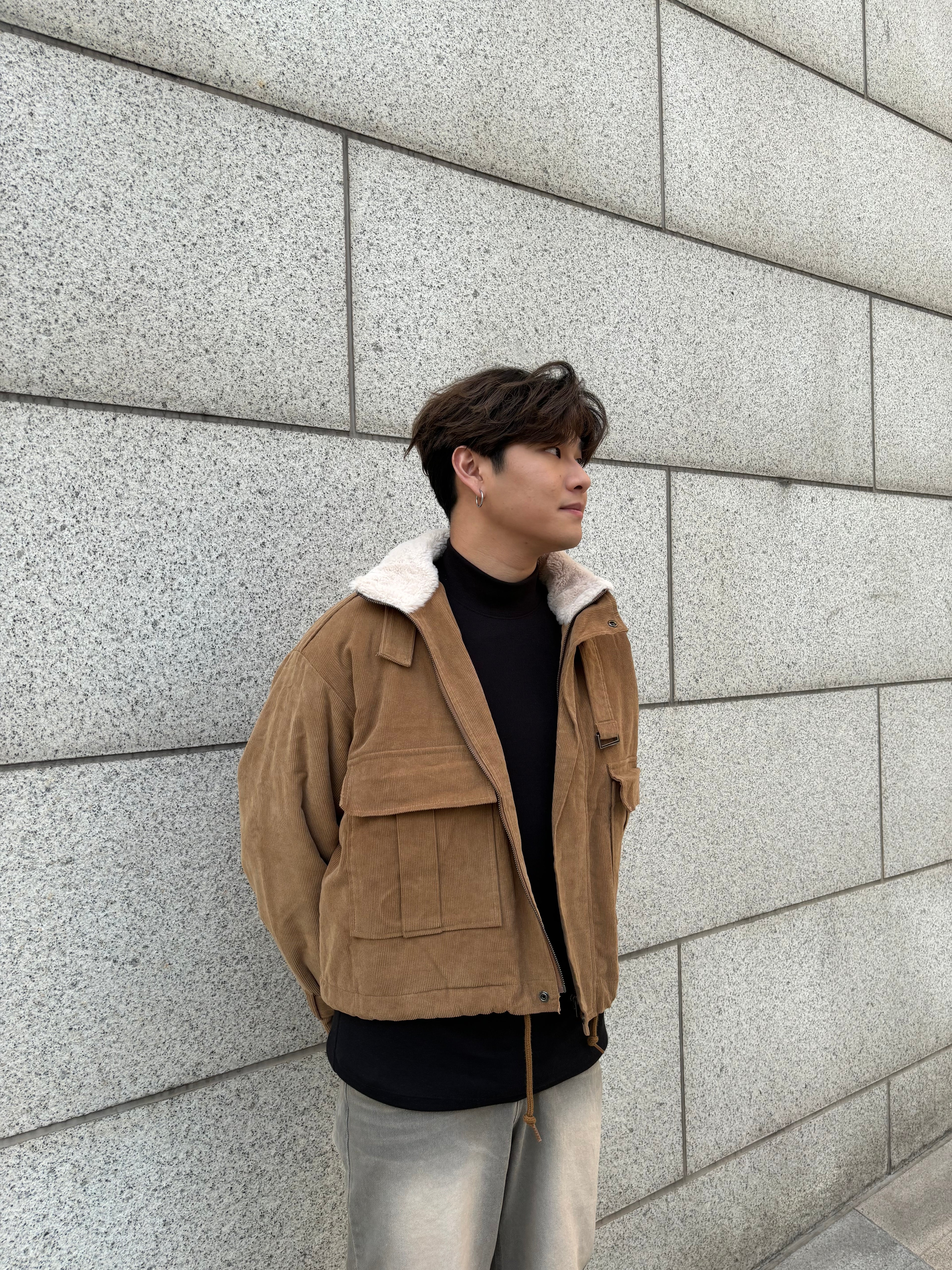 毛毛領挺身短褸