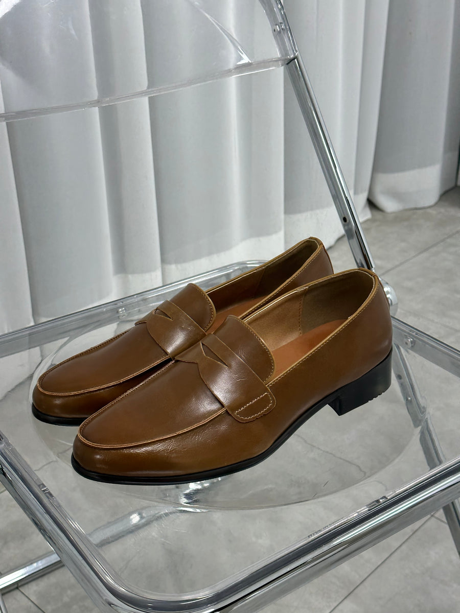 韓國製啡色樂福鞋Loafers 男裝鞋