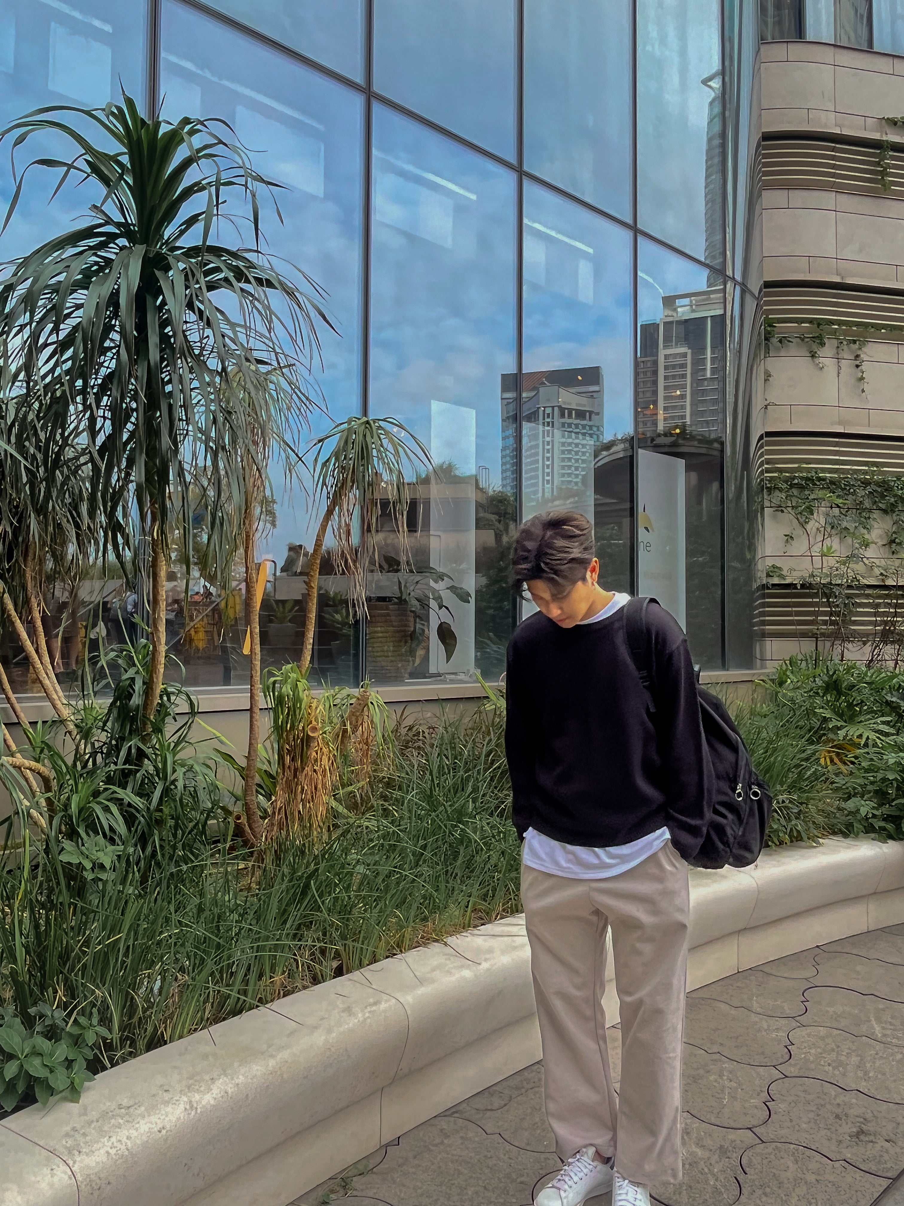 挺身超舒適長褲 - 淺米