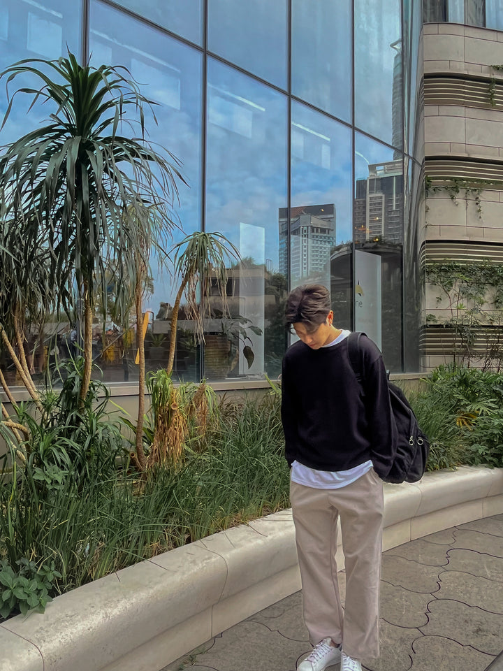 挺身超舒適長褲 - 淺米