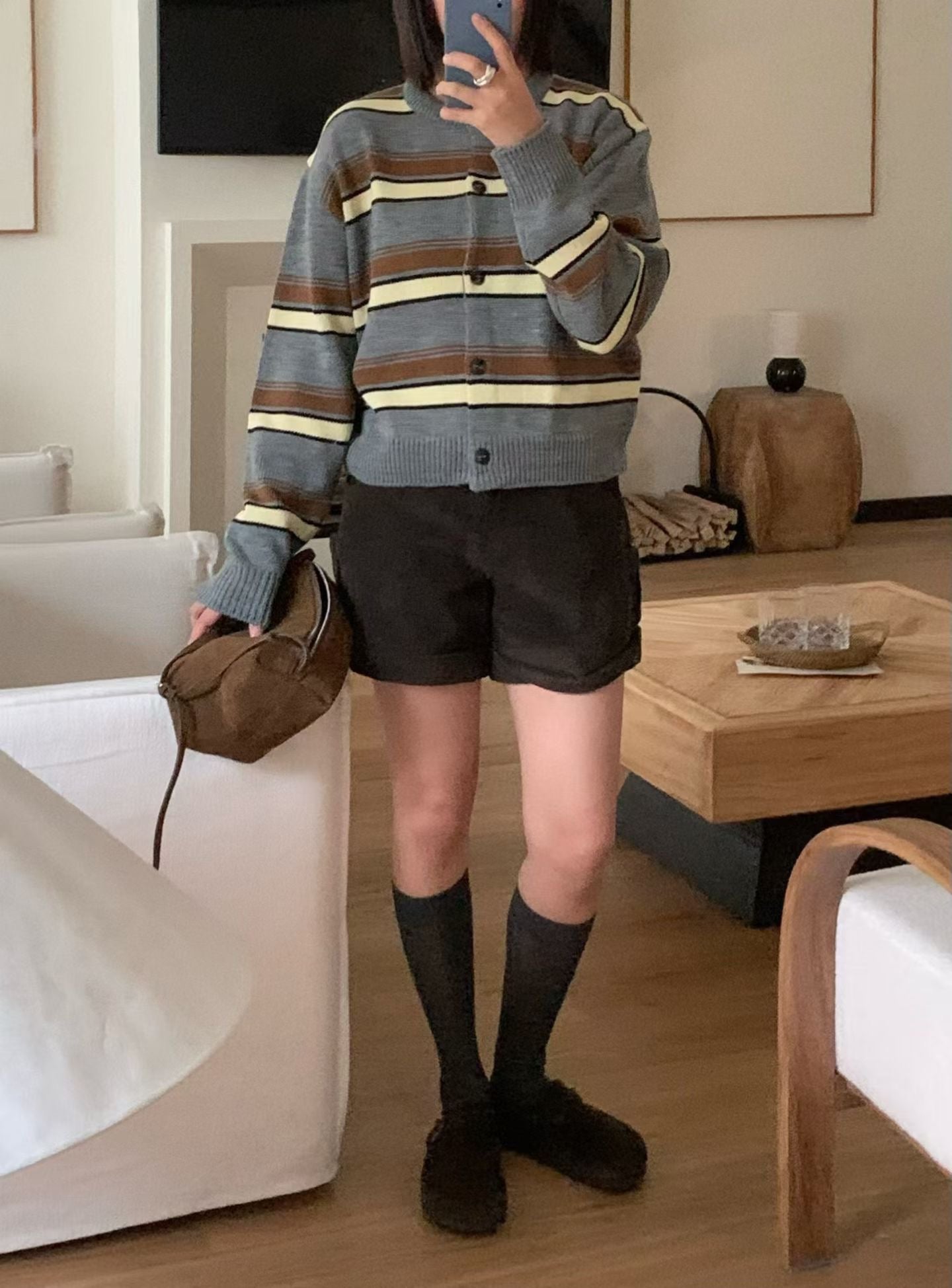 <情侶裝系列>粗間條針織上衣