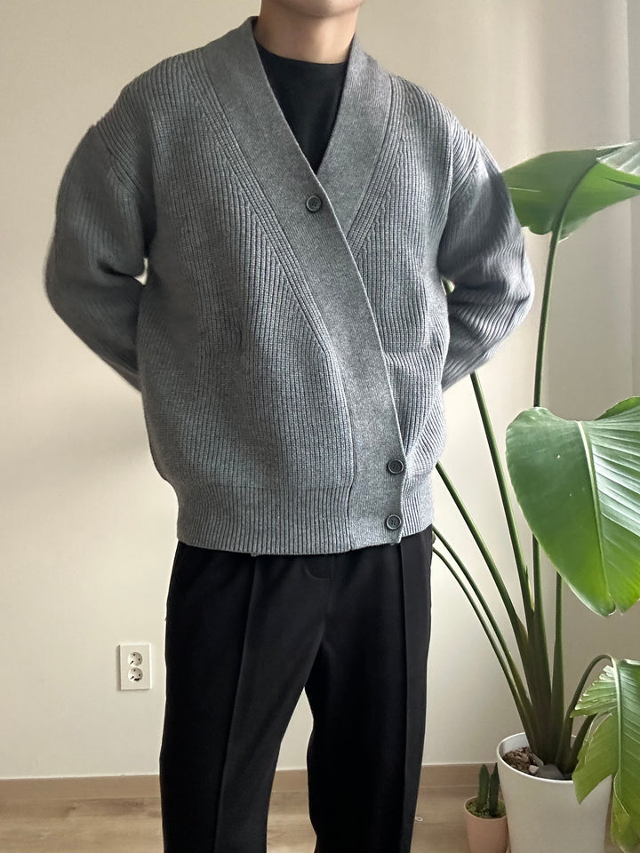 簡約灰色針織外套