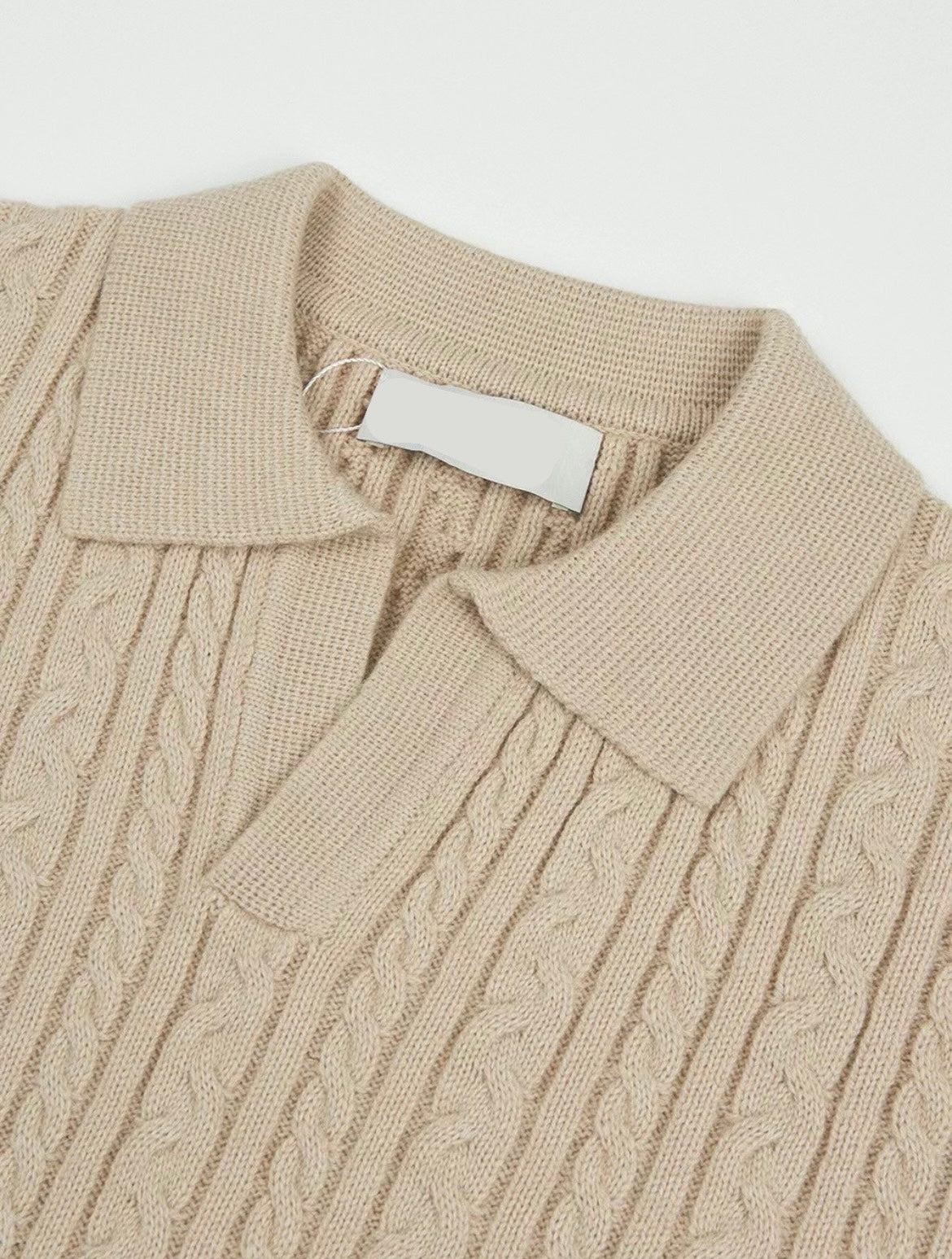 基本款麻花針織上衣