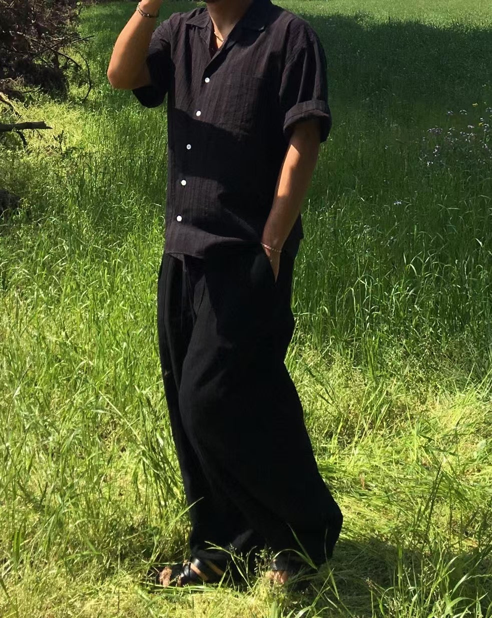 男女裝系列 寬鬆落地長褲