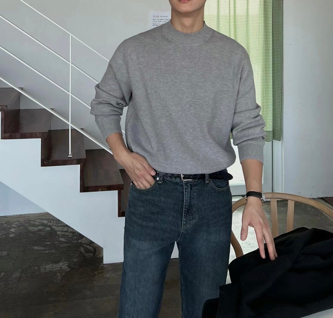 針織基本款半領上衣