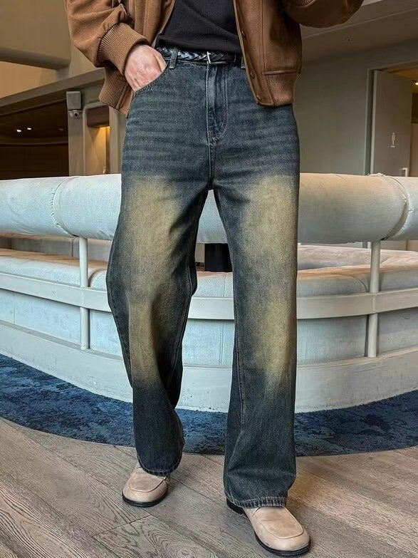 深藍色牛仔褲 韓國男裝褲