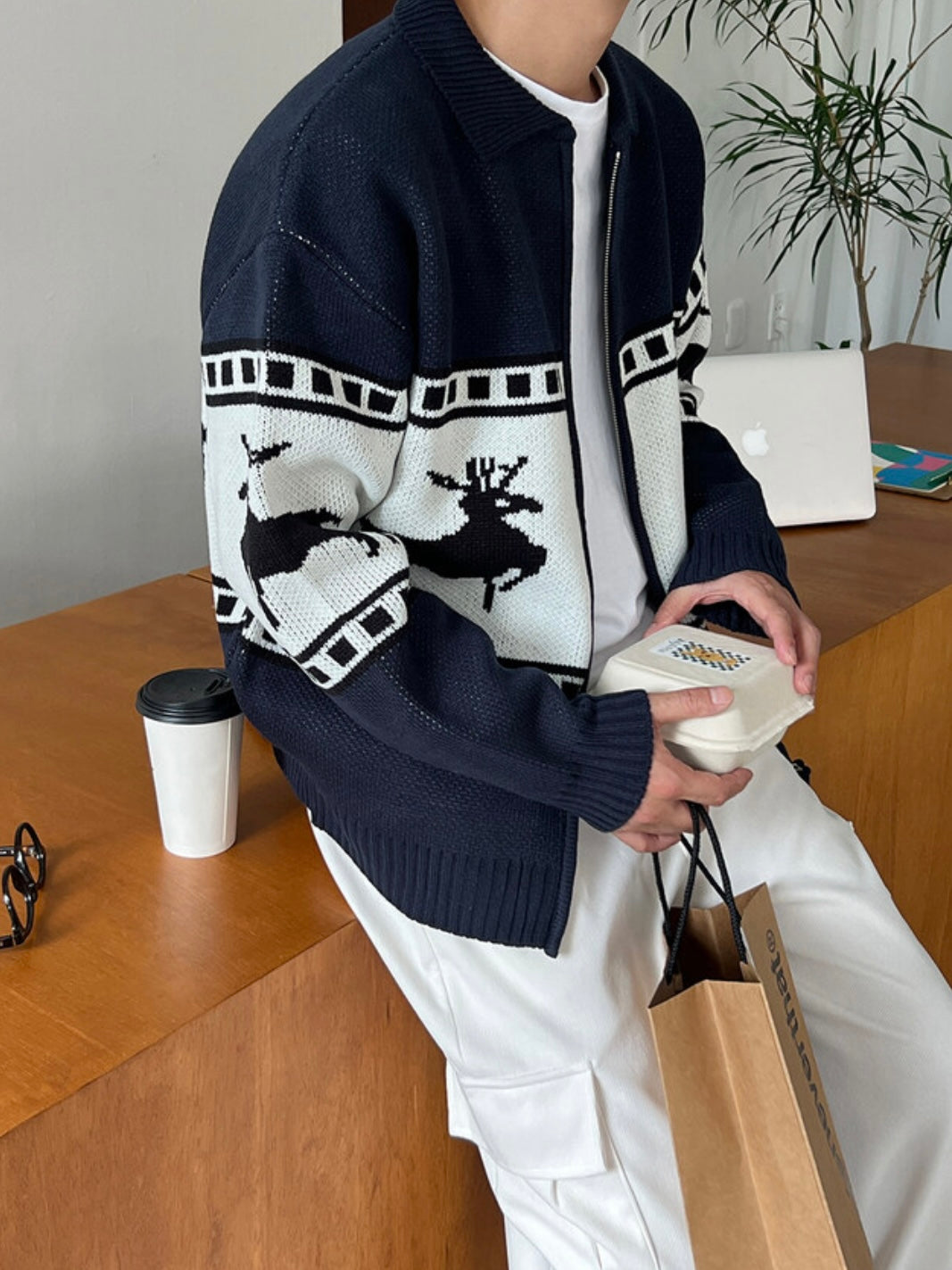 冬日感柔軟針織外套