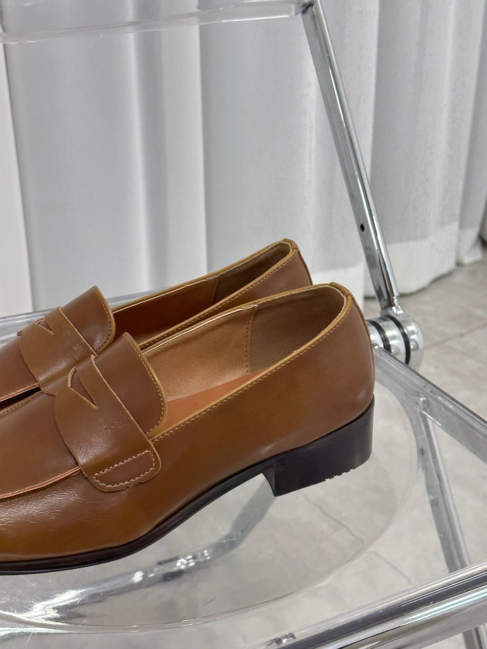 韓國製啡色樂福鞋Loafers 男裝鞋