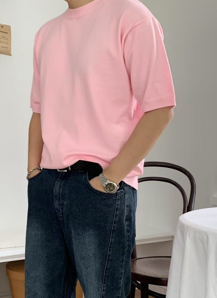 寬鬆短袖上衣 男裝衫