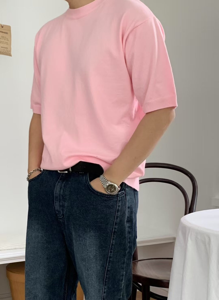 寬鬆短袖上衣 男裝衫