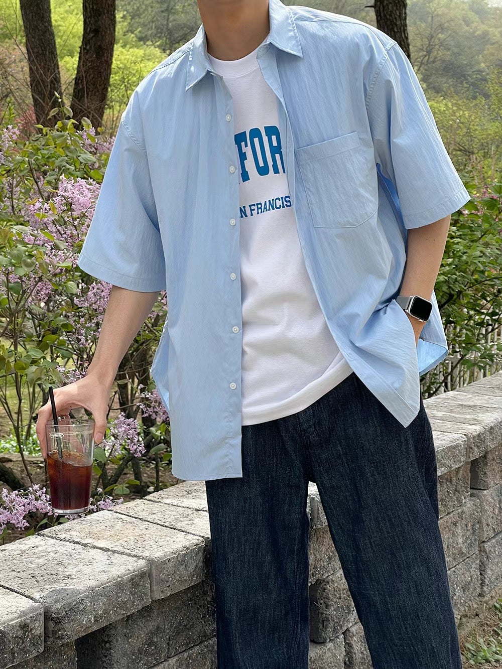 韓系短袖襯衫
