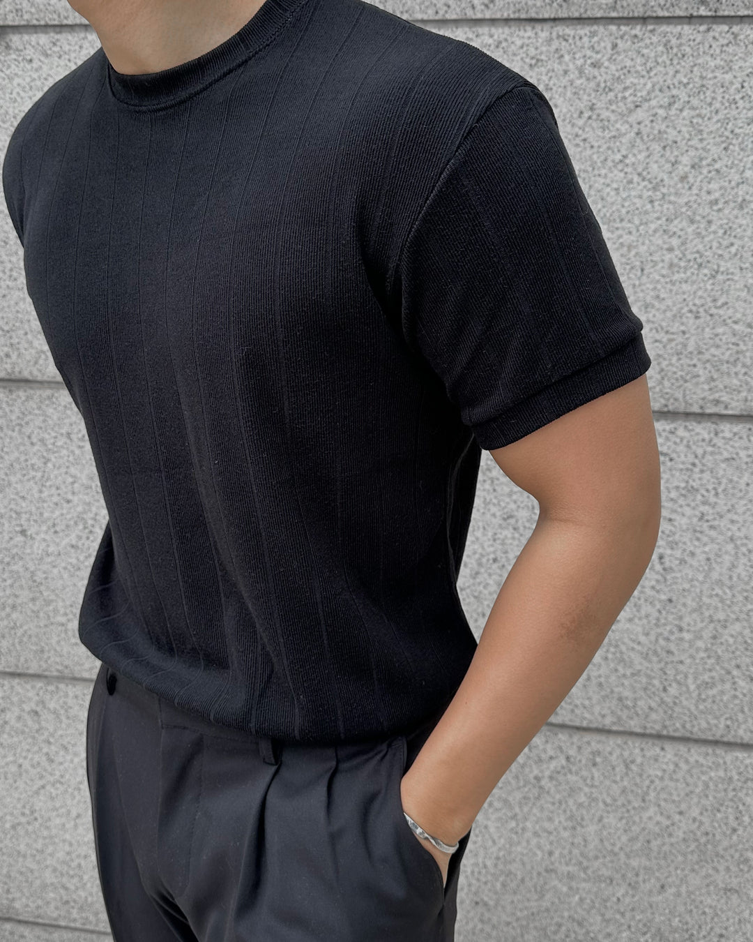 柔軟韓系短袖上衣 - 韓國男裝