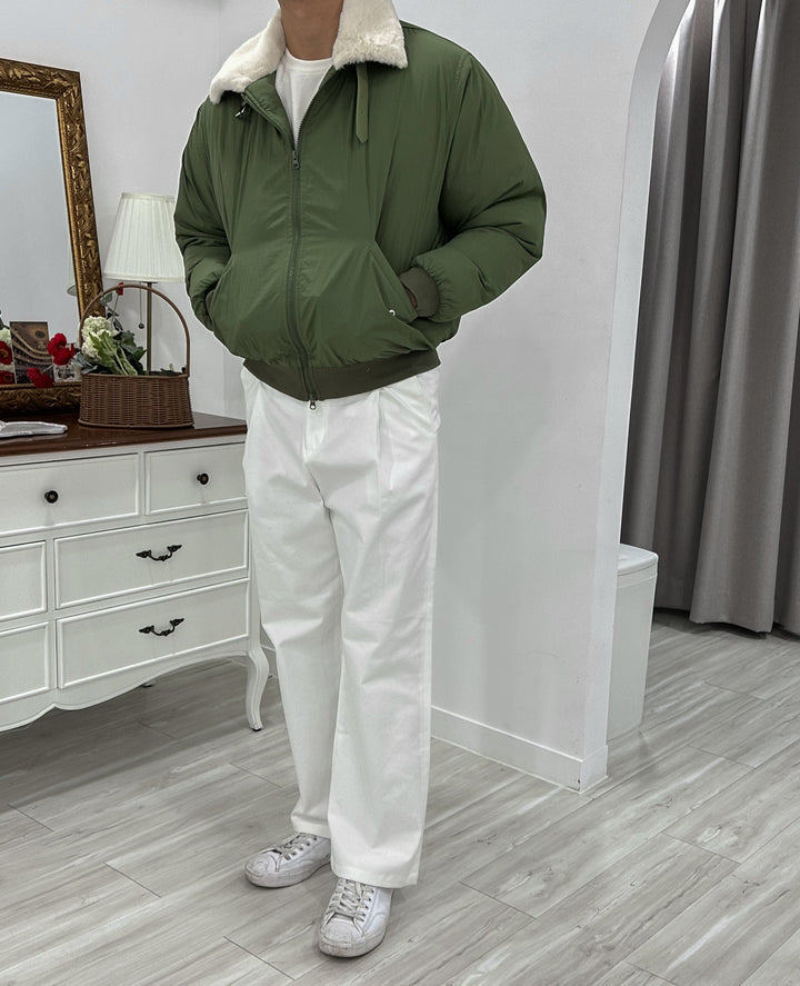 毛毛翻領拉鍊外套