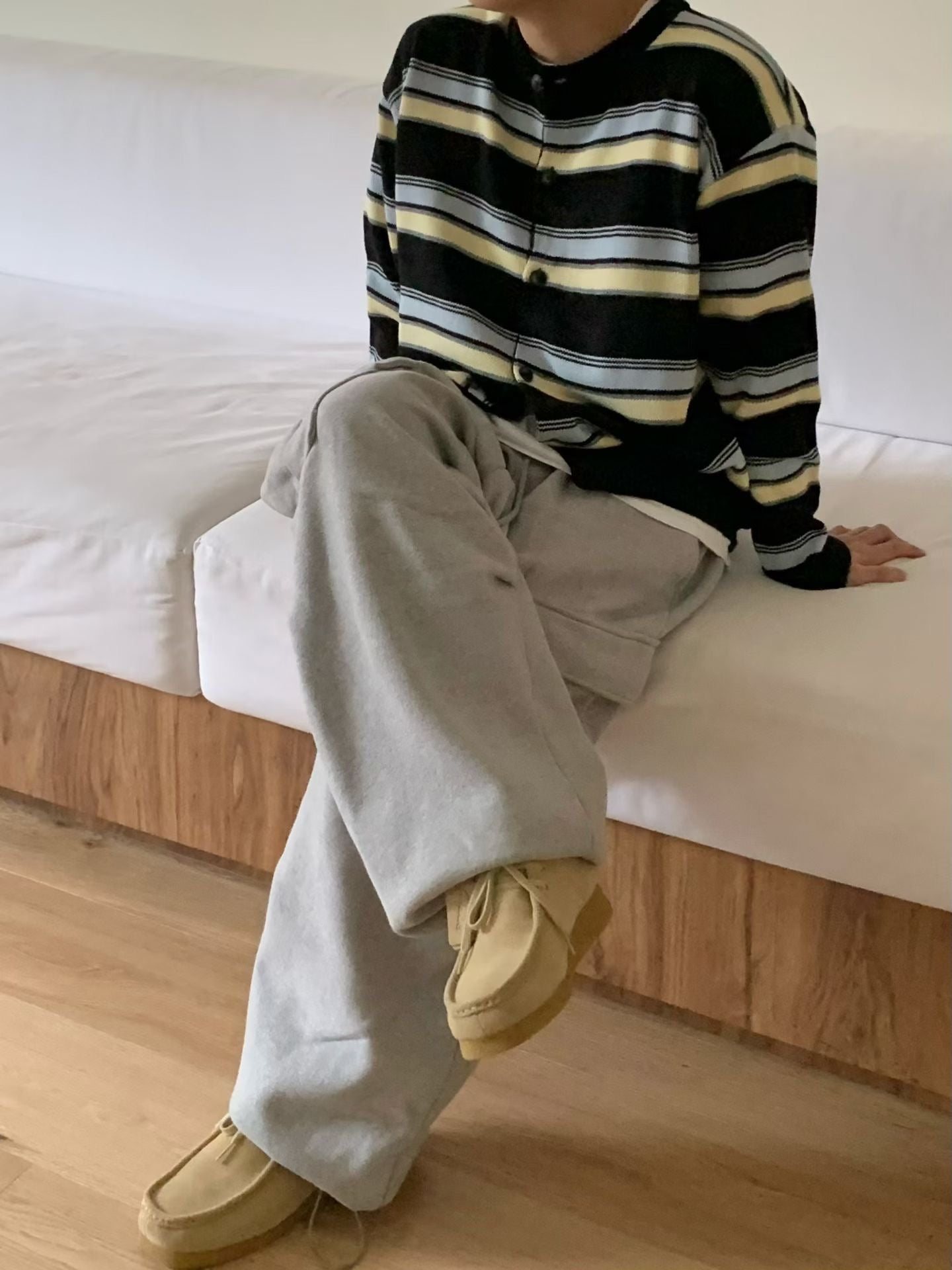 <情侶裝系列>粗間條針織上衣