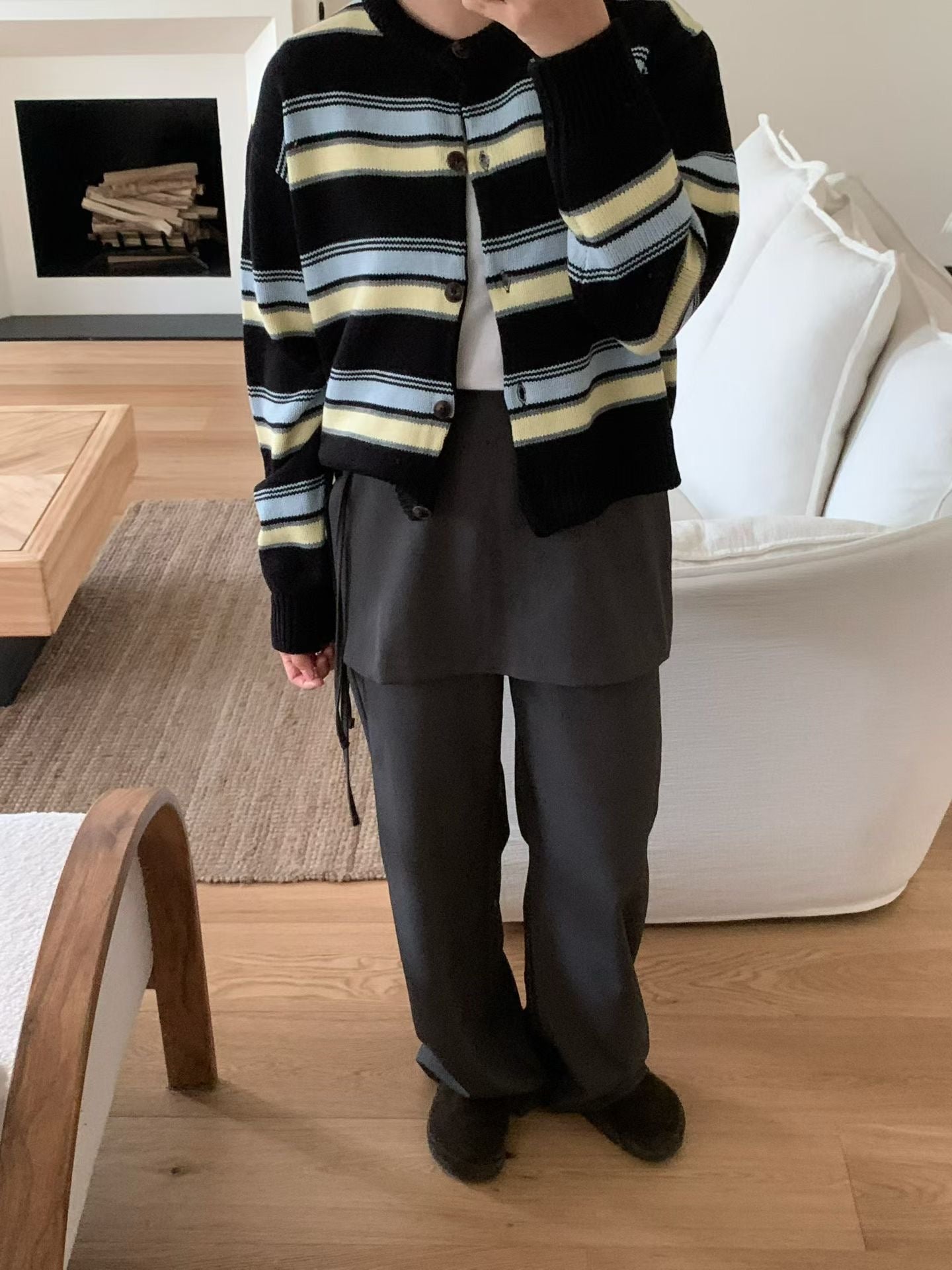 <情侶裝系列>粗間條針織上衣