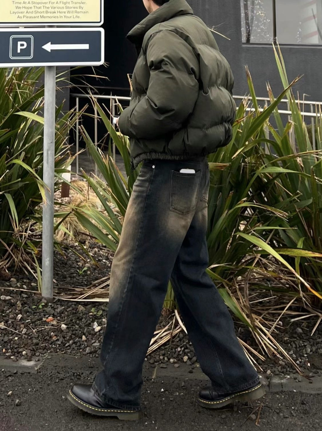 現貨 韓系水洗街頭牛仔褲