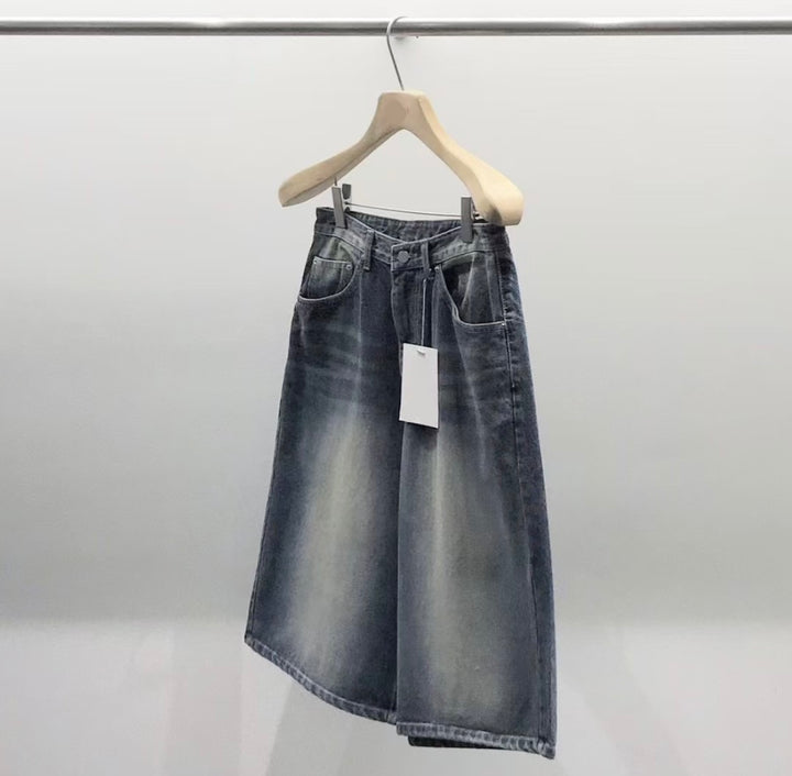 中長過膝牛仔褲 韓國男裝