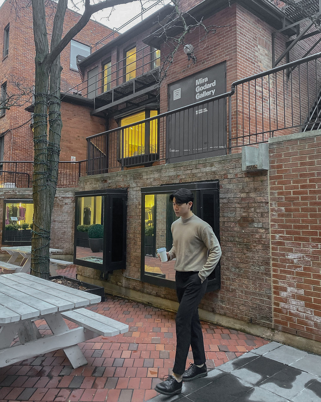 米色半領打底上衣