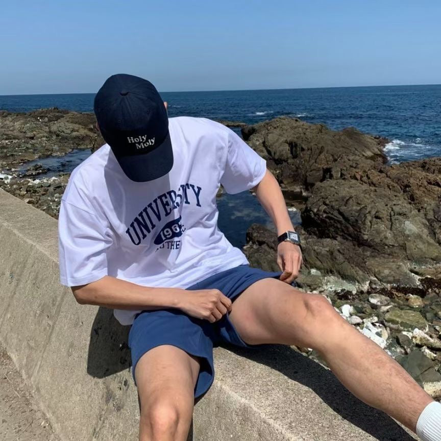 基本款棉質短褲- 韓國男裝