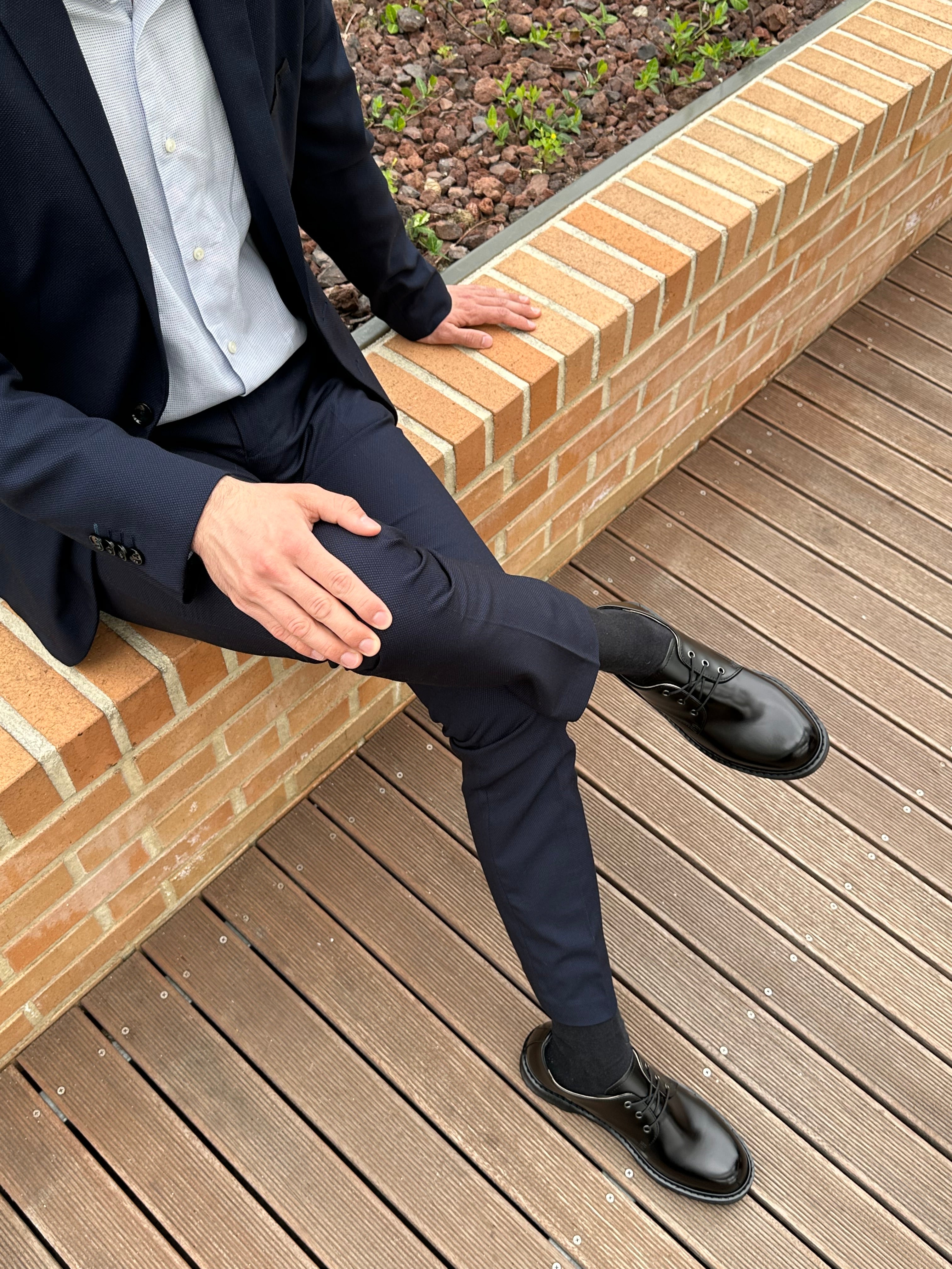 韓國製皮革傳統德比鞋