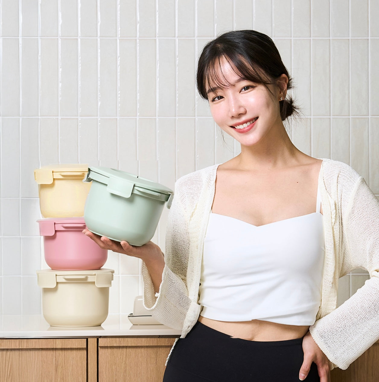 Calobowl 微波爐減醣煮飯盒 Newbeige