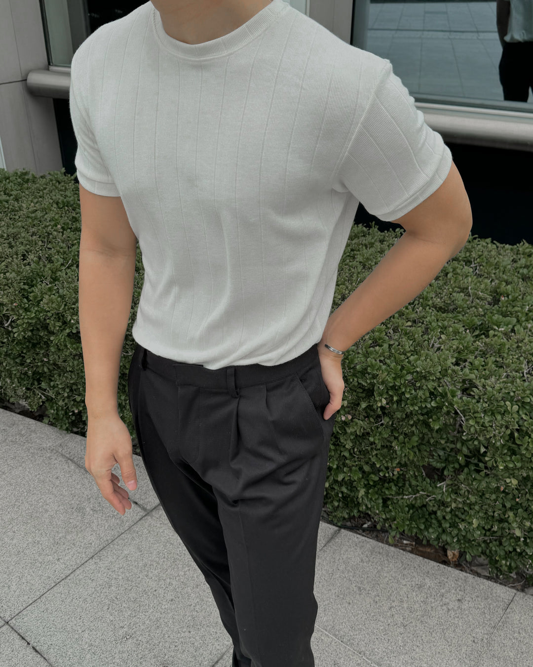 柔軟韓系短袖上衣 - 韓國男裝