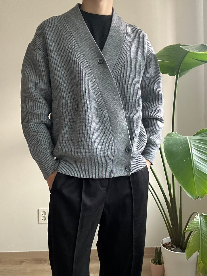 簡約灰色針織外套