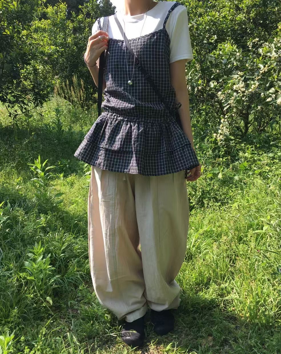 男女裝系列 寬鬆落地長褲