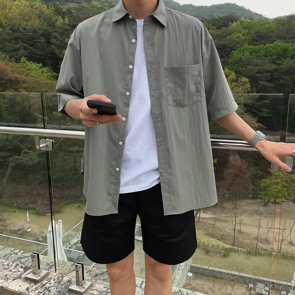 韓系短袖襯衫