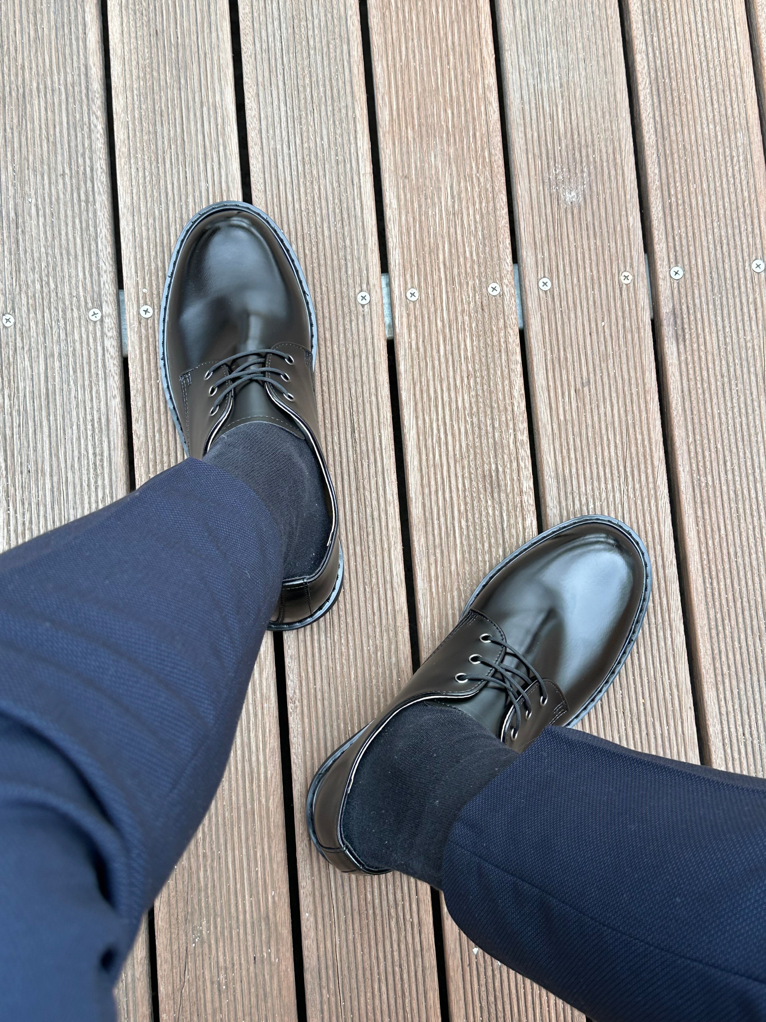 韓國製皮革傳統德比鞋