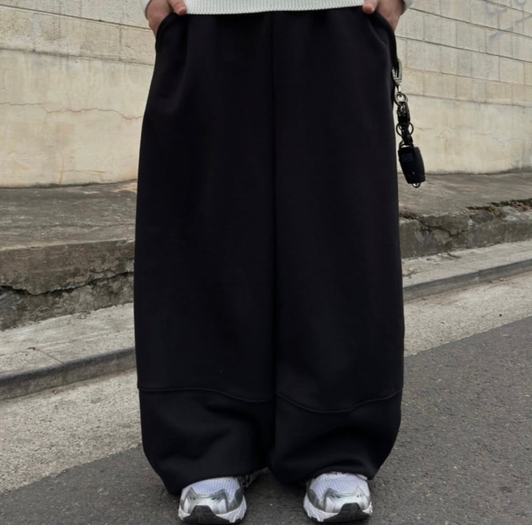 闊身落地棉長褲