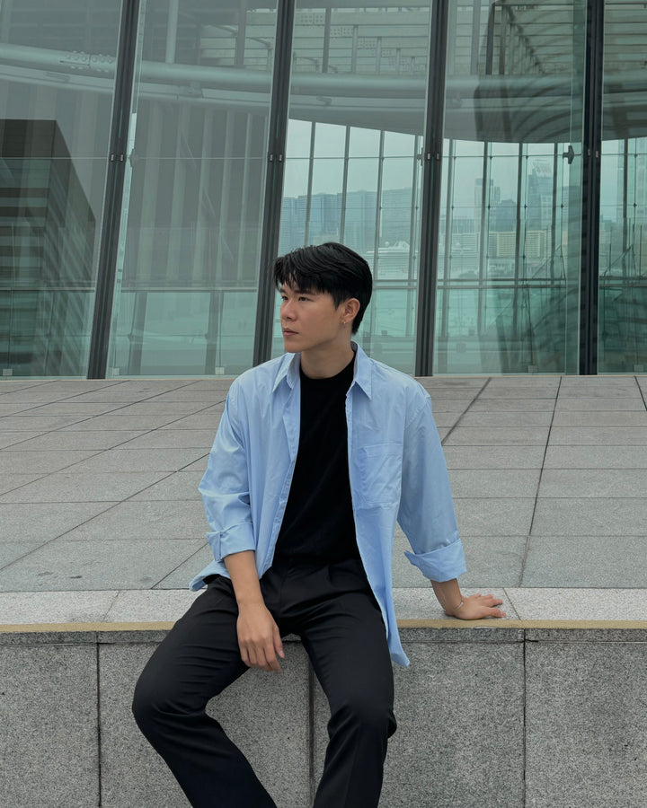 挺身日常襯衫-韓國男裝