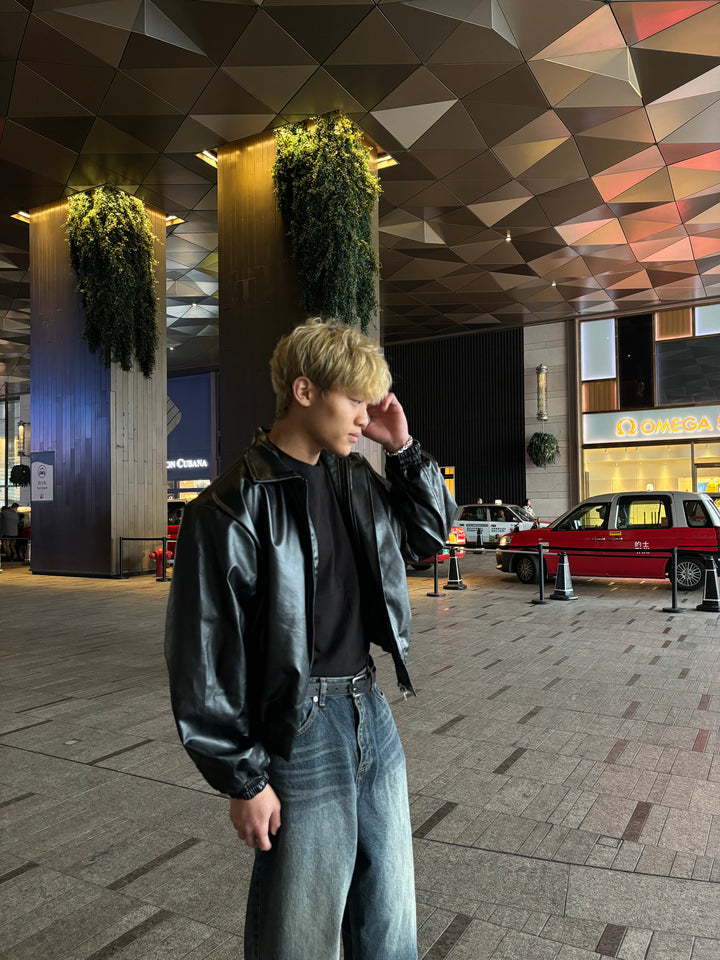 深藍落地牛仔褲 韓國男裝