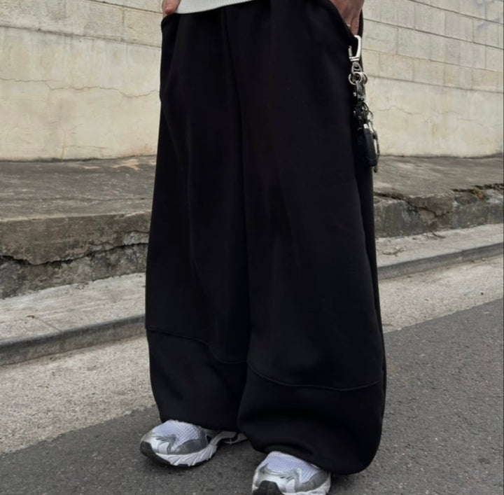 闊身落地棉長褲