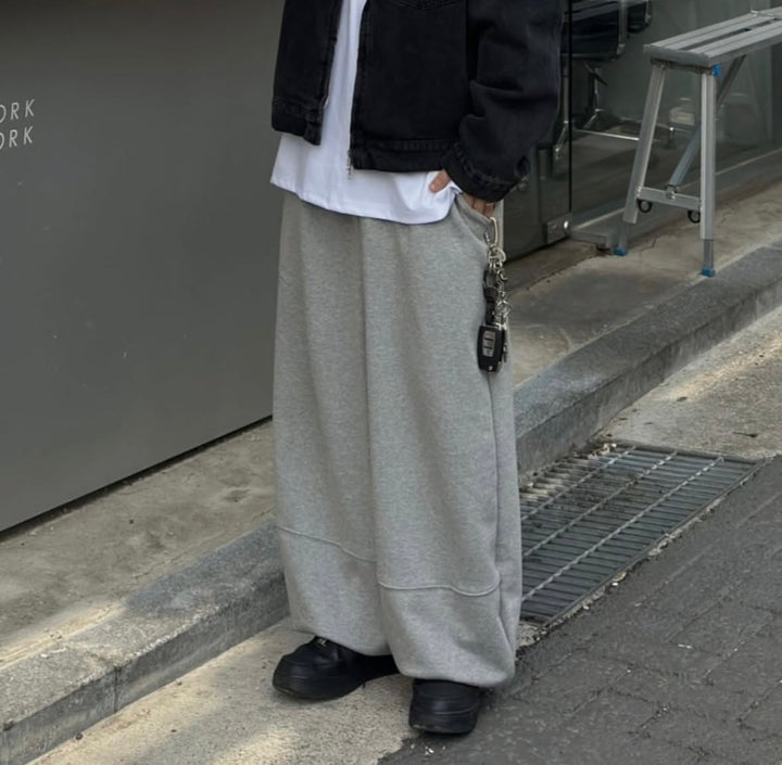 闊身落地棉長褲