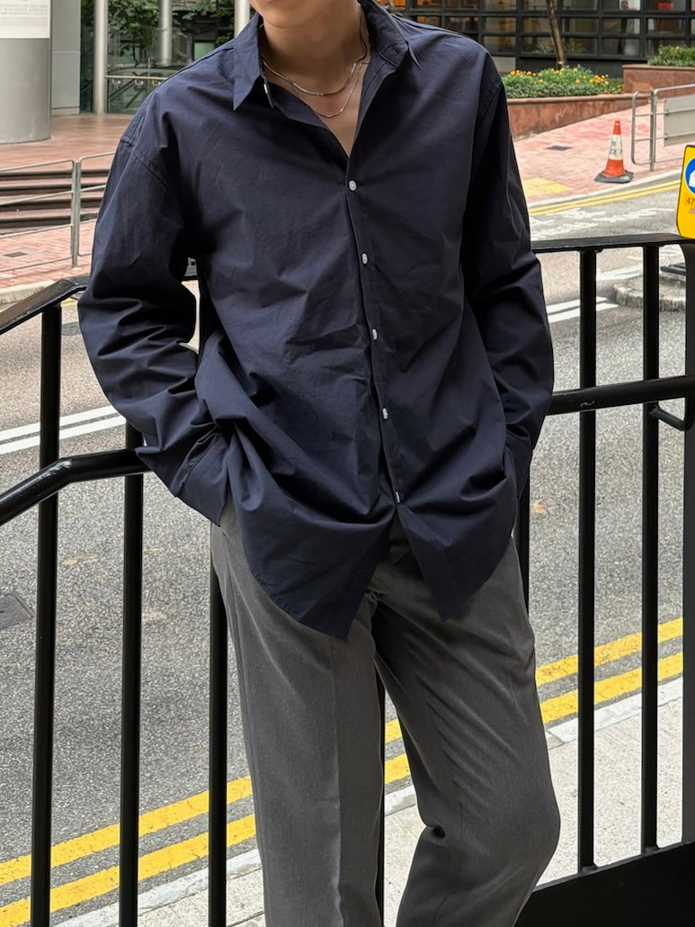 碳灰直腳西裝長褲 香港男裝