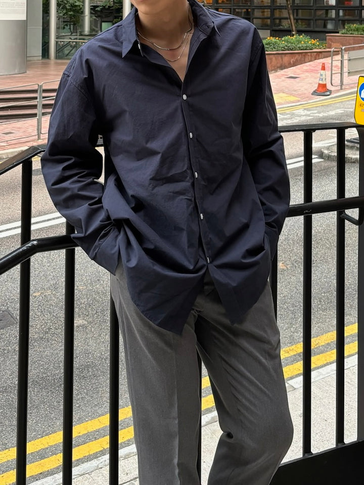 碳灰直腳西裝長褲 香港男裝