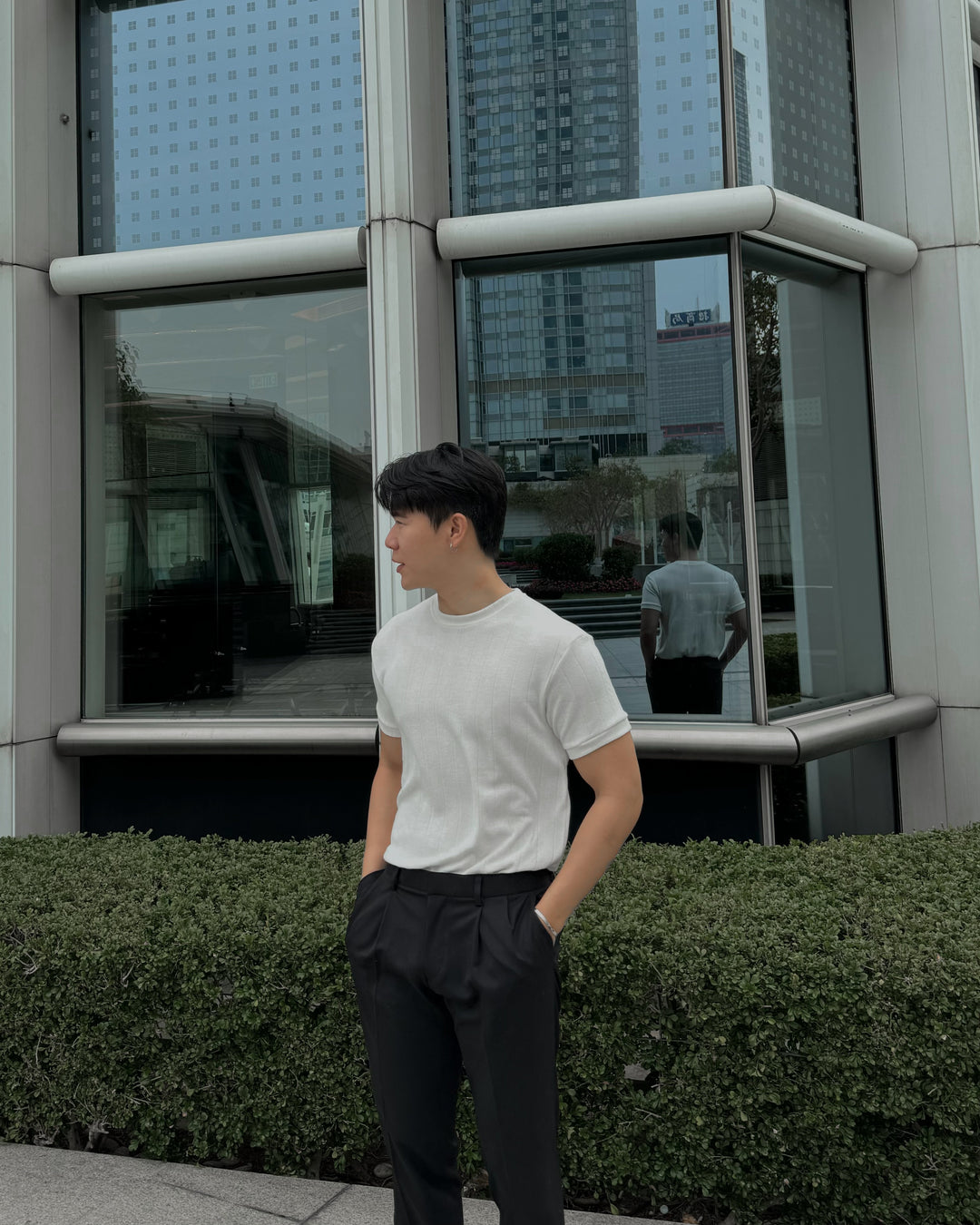 柔軟韓系短袖上衣 - 韓國男裝