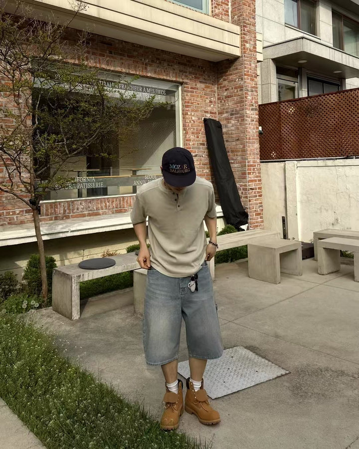 短袖暗格紋上衣