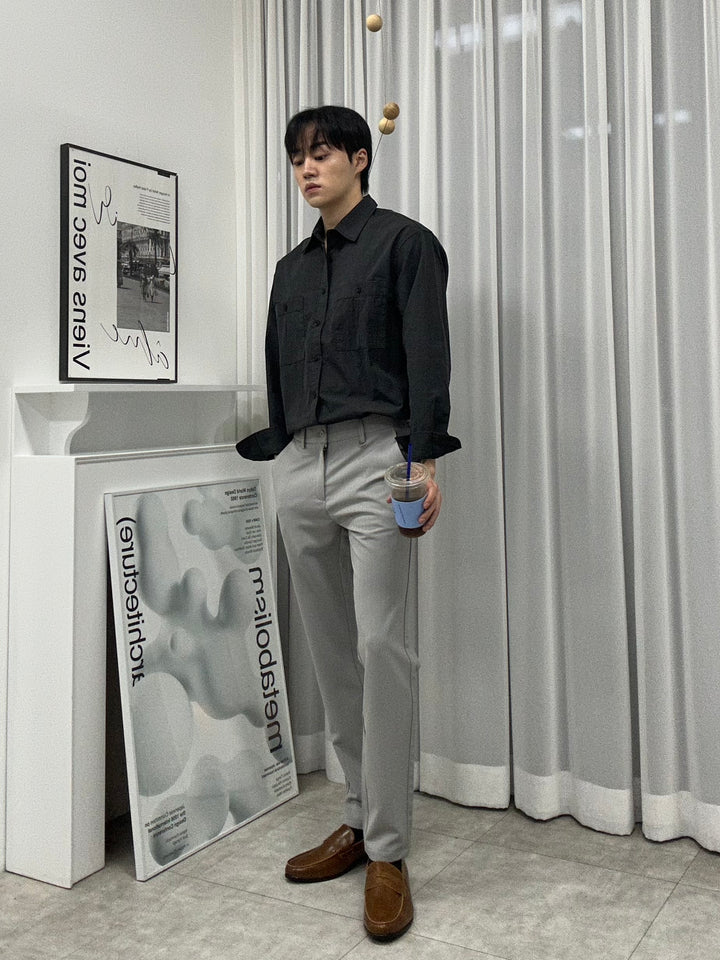 韓國製啡色樂福鞋Loafers 男裝鞋