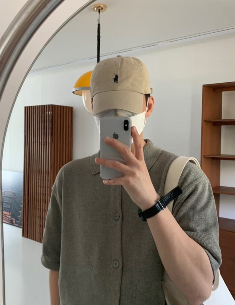 翻領針織短袖上衣