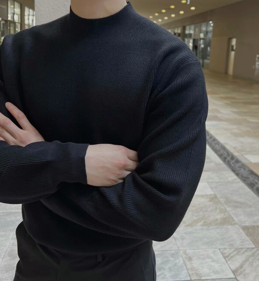 針織基本款半領上衣