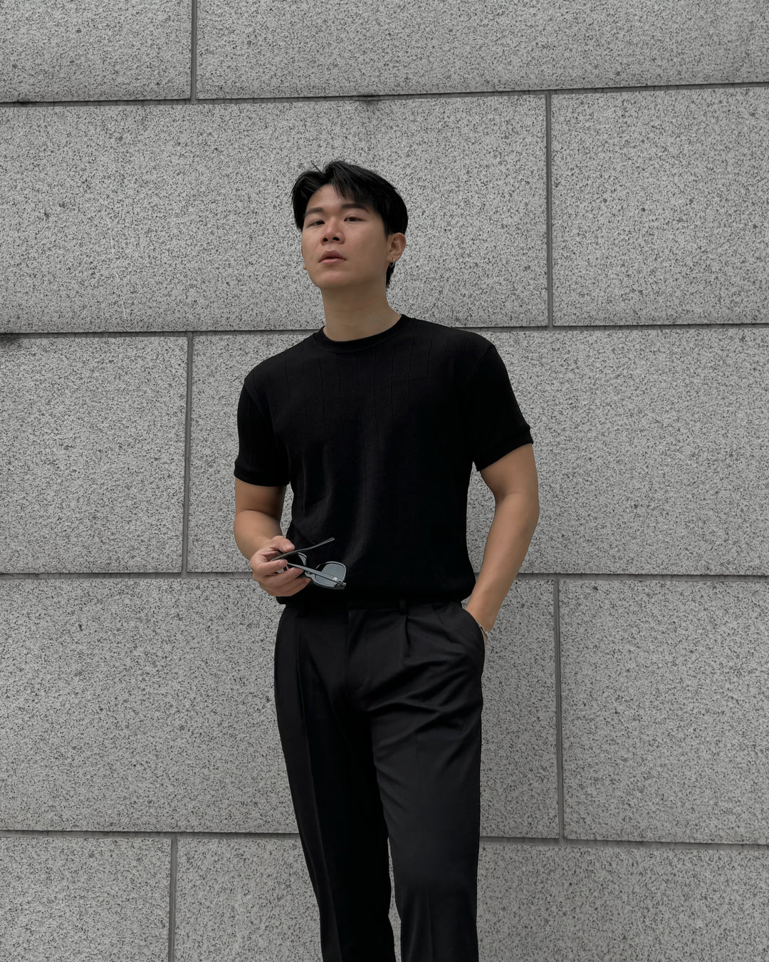 柔軟韓系短袖上衣 - 韓國男裝