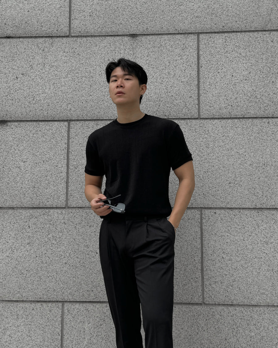 柔軟韓系短袖上衣 - 韓國男裝