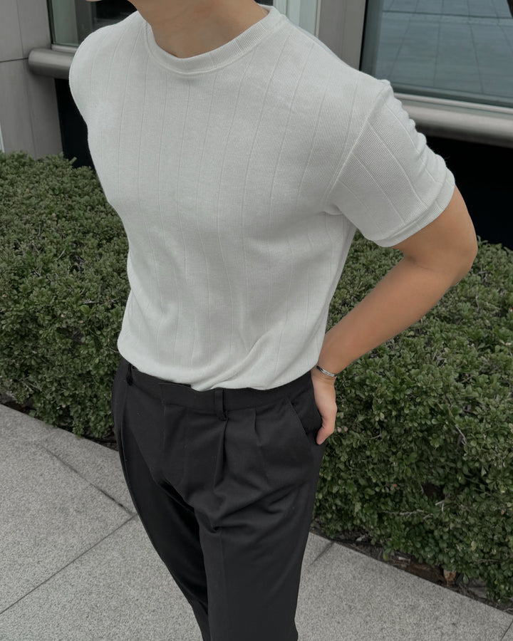 柔軟韓系短袖上衣 - 韓國男裝