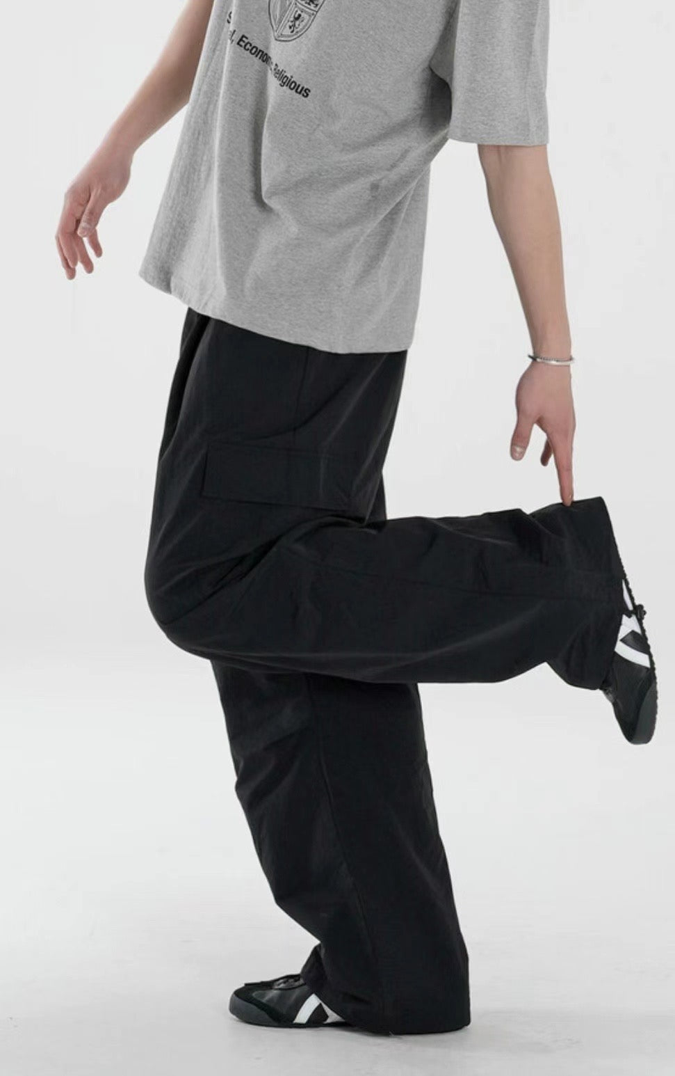 工裝落地長褲-韓國男裝褲